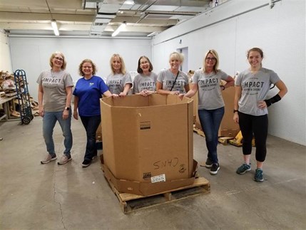 LAVIDGE IMPACT volunteers for ICM include Betsey Griffin, Media; Jennifer Whittle, Public relations; Laurie Schnebly, Creative; RuthAnn Hogue, Marketing; Sandra Torre, Leadership; and Sarah Cullen, Account Services.